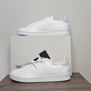 Adidas Advantage Lace Up Shoes Women's 9.5 White  NWT